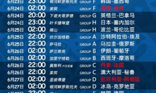 卡塔尔世界杯时间及赛程 世界杯赛程表怎么看